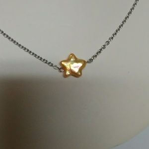 Star shape freshwater pearl dainty necklace choker